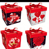 Heart printed party surprised gift box